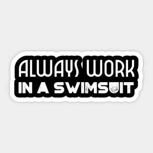 swimmers humor, fun swimming, quotes and jokes v82 Sticker